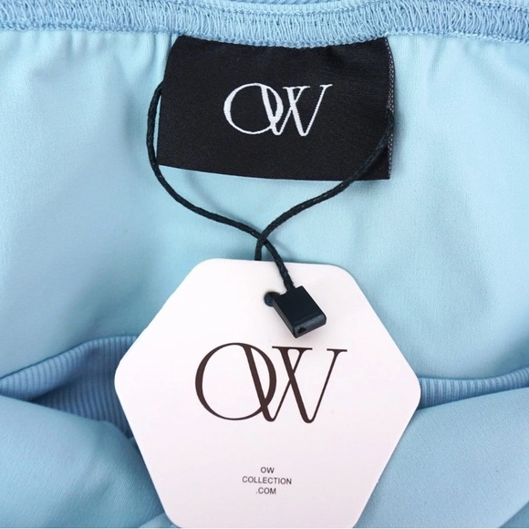 OW Alexis Midi Dress in Ash Blue - Picture 6 of 10